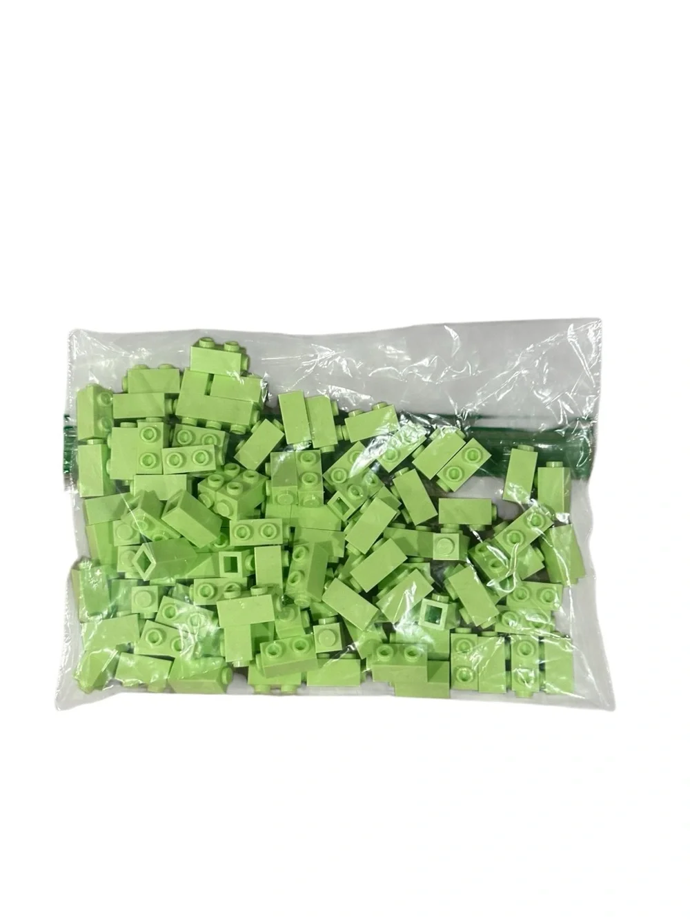 Lego part 32952 Light Lime yellowish green 1x2 Brick w/Side Studs (103 Pieces)